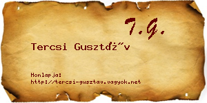 Tercsi Gusztáv névjegykártya